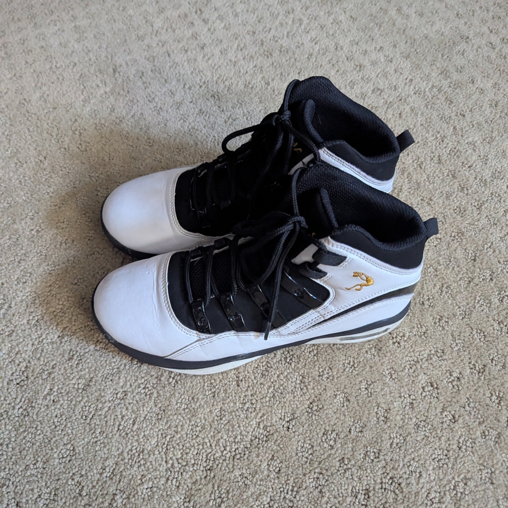 Black and White High-Top Sneakers